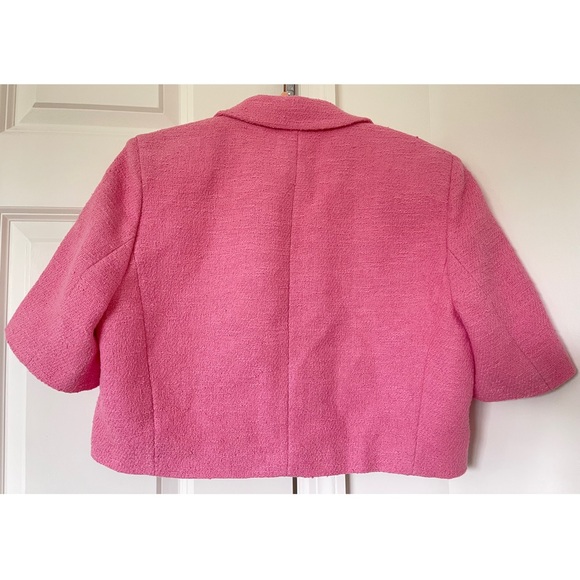 Zara Beautiful Tweed Cropped Short Blazer w Gold Buttons. NWOT - Picture 5 of 6